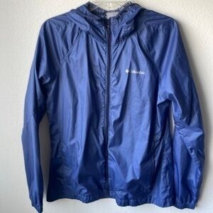 Columbia jacket Women's small blue wind breaker rain jacket thermal coil
